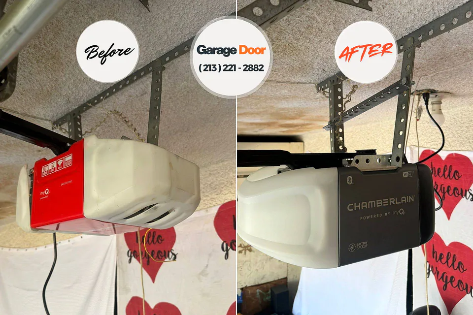 Before and after: garage door repair Colfax, WA